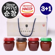 순창 고추장 된장 4종 선물 세트 청매실 고추장+블루베리 고추장+메주 된장+청매실 쌈장 각 500g 설 추석 명절 생일 생신 환갑 돌 답례품 어버이날, 4박스