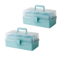[락앤락] [1+1] 3단 다용도 수납박스 약상자 블루 2개 구성, 선택:2개구성(INP1043BLU), 상세 설명 참조