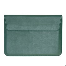 라라공방 노트북 태블릿 가죽 파우치 1P, 다크그린