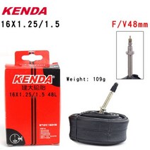 자전거타이어 로드 mtb 튜브 Kenda-자전거 내부 18x125 15 175 2125 미국 프렌치 밸브 14 16 18 인치 산악 자전거 타이어 액세서리, 16X1.25-1.5 FV48MM
