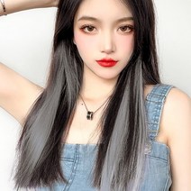 그라데이션 브릿지 똑딱이 헤어피스5p 컬러 부분가발, 상세페이지 참조