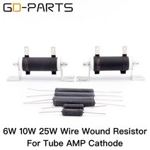 앰프 와이어 권선 저항기 2A3 KT88 EL34 300B 음극 6W 10W 25W 빈티지 Hifi 오디오 튜브 앰프용 DIY 업그레, 06 25W 1Kohm