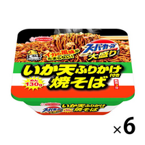 일본 라면 에이스쿡 슈퍼컵 곱빼기 오징어 후리카케 야키소바 161g x 6팩, 1개