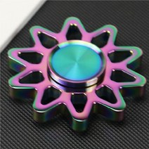 플라워 피젯스피너 R188 메탈 핸드 키덜트 회전 꽃, 레인보우