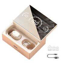 Cooela Led 슬라이딩 덮개 방수 블루투스 이어폰 노이즈캔슬링 휴대용 채널 스테레오, 살색