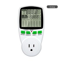 디지털 전력계 전기 전력계 LCD 에너지 미터 소켓 테스터 FR 미국 영국 AU BR 측정 콘센트 분석기, CHINA, US