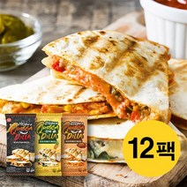 트리플 치즈 퀘사디아 브리또 또띠아 닭가슴살 각 4팩 총 12팩, 단품, 단품