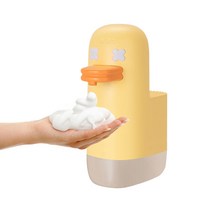Decdeal 거품형 자동 센서 핸드워시 충전식 디스펜서, 옐로우 350ml