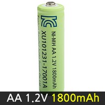 진성 KC인증 1.2V AA1800mah 고용량 태양광충전 건전지 정원등사용 1개, 1800mah