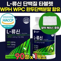 식약처 해썹 haccp 인증 류신 L 로이신 단백질 타블렛 운동전후 분말 분말팩 노인 살찌는 법 단백질 보충제 분유 근육 WPH WPC 추천 남성건강, 90정 x 1박스