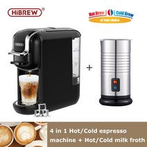 커피머신 캡슐 전자동 다중 ESE HiBREW4 호환 휴대용 에스프레소, H2A BK M2_CHINA | EU