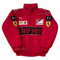 라이딩자켓 바람막이 방풍자켓 F1 레이싱 슈트 페라리 스몰 쉘 로고, 스몰 쉘 레드