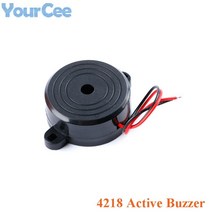 자동차 원격 시동 경보기 4218 활성 압전 부저 높은 데시벨 피에조 전기 알람 소리 dc12v 4218mm 42x18mm 알람 와이어, 없음, 1개