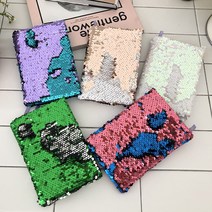 [핑크정글] 스팽글 양면 수첩 노트, 화이트유광+무광