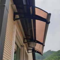 550X8100 브라켓 렉산시공업체 계단캐노피 주차장 차양시스템 차광막 고정식어닝, 투명, 블랙, 블랙