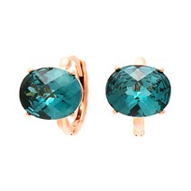 [비앤비골드]14K18K 포인트 빅 런던블루 원터치 귀걸이 JNE21041