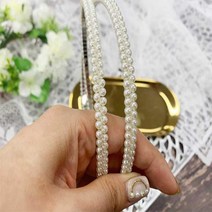 러블리 웨딩 장식 화이트 펄 진주 머리띠 헤어밴드