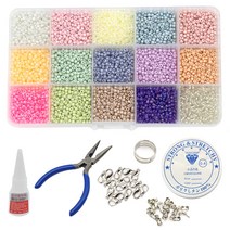 ARTNISM 동백이 반지 팔찌 만들기 재료 공예 세트 시드비즈 3mm 15색 SET C TYPE 파스텔