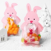 디엠몰 10P 디저트 음식 소품 간식 선물포장 비닐 + 카드 세트 동물 캐릭터 편지지, 10P(1SET), 토끼
