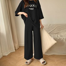 BJ 와이드 팬츠 세트 빅사이즈 오버핏 여성용