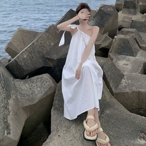 [디애니몰] 헤달리 원숄더 롱 비치 드레스 SD-230516