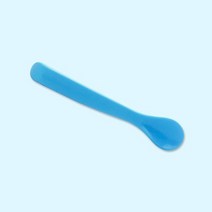 DIOME 실리콘 스푼 스카이블루 / 키즈맘아트 유아 아기 어린이 식습관 안전한 흡착 식판 수저 저분 스푼 젓가락 볼 빨대 컵 식기 매트 턱받이 테이블 홈스쿨