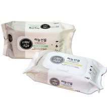 [문구조아] 하늘선물 물티슈 리필형 100매, 6개