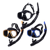 주트 스노쿨링 세트 주니어/성인 스노클 잠수경, 블랙