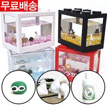 국산정품 블럭 어항 대크기 마리모 키우기, 투명블럭[옐로우]