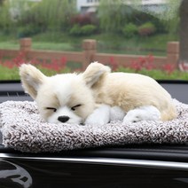 멍카 차량용 잠자는 강아지 고양이 탈취제 리얼펫 인형, 07-웰시코기