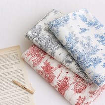 소잉홀릭 대폭 워싱린넨 - 로망스명화원단(3컬러), 레드