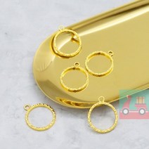 HOHO샵 레진아트_금속프레임_[골드_원형] 3A82, 20개[낱개수량확인]