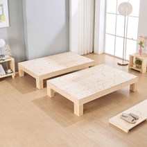 편백나무 분리평상형 원목침대프레임 친환경목재 헤드추가가능, 싱글, 300
