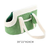 강아지유모차 애견 고양이 폴딩 CAWAYI KENNEL Pet Dog Carrier Backpack Breathable soft Outdoor Travel, 01 green_01 39x22x24cm