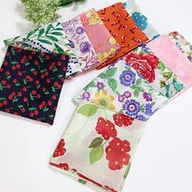 콘도라 가제스카프 아사 면100손수건 두건 목스카프 쁘띠 플라워 유아 유치원 어린이집 행사 단체