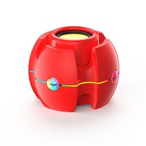 스피커 pc 사운드 블루투스 게이밍 새로운에이티브 무선 자이로 모양의 충격적인 저음 3D 서라운드 오디오 TF 카드 플레이어 FM, [04] 빨간