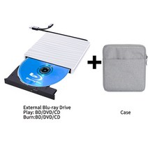 블루레이 플레이어 외장 블루레이 라이터 CD DVD BD 플레이어 버너 USB 3.0 및 드라이브 맥 PC os, 03 SWBD White-G-FBB