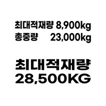 최대적재량 총중량 화물차 적제중량 자유문구 스티커, 32cm- 1줄, 파랑