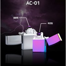 일레븐일레븐 USB충전식 플라즈마라이터 전기라이터 AC01, 블랙돌출형