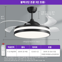 ‮천장 실링팬 샹들리에 거실 침실 LED 조명 천장형서큘레이터 인박카, D