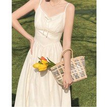 아이엠몽 여성 민소매 리본 나시 허리라인 롱 원피스 BC205005YY