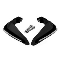 [해외]yamaha dragstar 1100 tracer 900 gt raptor 700 fjr 1300 aerox 50cc 용 led 조명이있는 오토바이 핸드 가드 모토 손, 검은 색