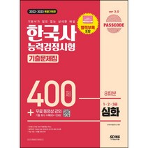 2022 2023 PASSCODE 한국사능력검정시험 기출문제집 400제 8회분 심화, 투명, 코일링추가[본권 해설]2권으로