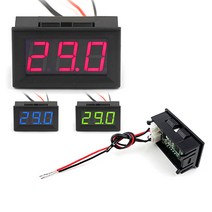 DC 4.5-15V 디지털 온도계 실내외 센서 냉장고 수족관, MG901. DC전원 온도계 빨강