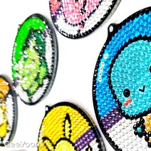 어린이 보석십자수 DIY 열쇠고리 캐릭터 세트 ( 사은품 ), 옵션01