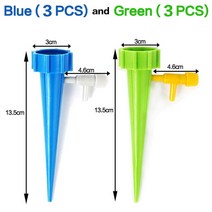 물주기 화분 급수자동 물방울 관개 급수 시스템 드리퍼 장치 스파이크 키트 정원 가정용 식물 꽃 도구, 07 Blue 3Pc Green 3Pc