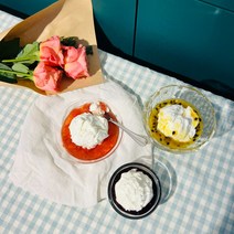 [당일제조/당일발송] 쫀뜩꾸덕 과일 콩포트 그릭요거트 리아밀 그릭 250g, 3개 SET(블루베리1+패션후르츠1개+딸기1개)
