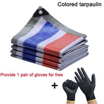 PE 투명 방수 타포린 정원 발코니 온실 다육 식물용 플라스틱 방수 필름 따뜻한 유지, 3x4m, Colored tarpaulin