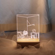 [DIY 키트] 화장대 아크릴 무드등 만들기 패키지, 세트로 구매, [기본+아크릴판1개] 세트
