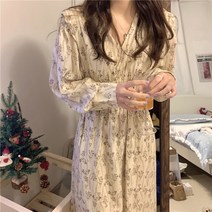 블링앤수 여대생룩 여성 기본핏 브이넥 원피스 KZZ189